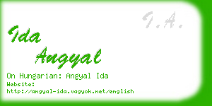 ida angyal business card